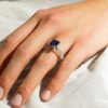 925 Sterling Silver 2.5CT. Petite Split Band Sapphire Ring - Image 7