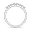 925 Sterling Silver 2.5MM 7 Stone French Pave Diamond Wedding Band - Image 6