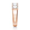 925 Sterling Silver 2.8 Ctw Emerald Cut Diamond Half Eternity Band - Image 11