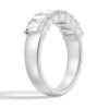 925 Sterling Silver 2.8 Ctw Emerald Cut Diamond Half Eternity Band - Image 4