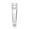 925 Sterling Silver 2.8 Ctw Emerald Cut Diamond Half Eternity Band - Image 5