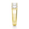 925 Sterling Silver 2.8 Ctw Emerald Cut Diamond Half Eternity Band - Image 8