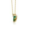 Gold-plated sterling silver necklace pendant with olive branch motif