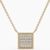 925 Sterling Silver 25 Stone Diamond Necklace