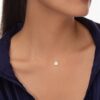 925 Sterling Silver 25 Stone Diamond Necklace - Image 3