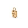 925 Sterling Silver ring with thick gold plating and lock design