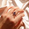 925 Sterling Silver 2CT. Art Deco Kite Cut Alexandrite Engagement Ring Set Diamond Accents - Image 6