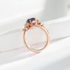 925 Sterling Silver 2CT. Art Deco Kite Cut Alexandrite Engagement Ring Set Diamond Accents - Image 9