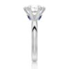925 Sterling Silver 2CT. Knife Edge 6 Prong Round Diamond Engagement Ring Hidden Sapphire - Image 4
