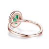 925 Sterling Silver 2CT. Oval Emerald Classic Halo Ring - Image 12