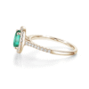 925 Sterling Silver 2CT. Oval Emerald Classic Halo Ring - Image 8