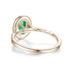 925 Sterling Silver 2CT. Oval Emerald Classic Halo Ring - Image 9