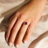 925 Sterling Silver 2CT. Petite Emerald Cut Ruby Diamond Ring - Image 8