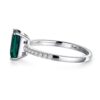 925 Sterling Silver 2CT. Petite Trellis Emerald Ring - Image 3