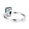 925 Sterling Silver 2CT. Petite Trellis Emerald Ring - Image 4
