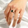 925 Sterling Silver 2CT. Petite Trellis Emerald Ring - Image 7