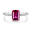 925 Sterling Silver 2CT. Petite Trellis Ruby Ring