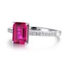 925 Sterling Silver 2CT. Petite Trellis Ruby Ring - Image 2