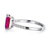 925 Sterling Silver 2CT. Petite Trellis Ruby Ring - Image 3