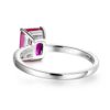 925 Sterling Silver 2CT. Petite Trellis Ruby Ring - Image 4