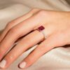 925 Sterling Silver 2CT. Petite Trellis Ruby Ring - Image 7
