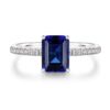 925 Sterling Silver 2CT. Petite Trellis Sapphire Ring