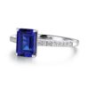 925 Sterling Silver 2CT. Petite Trellis Sapphire Ring - Image 2