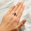 925 Sterling Silver 2CT. Petite Trellis Sapphire Ring - Image 5