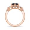 925 Sterling Silver 2CT. Round Cut Alexandrite Engagement Ring Pear Shaped Diamond Accents - Image 4