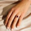 925 Sterling Silver 2CT. Unique Design Three Stone Ruby Ring - Image 8