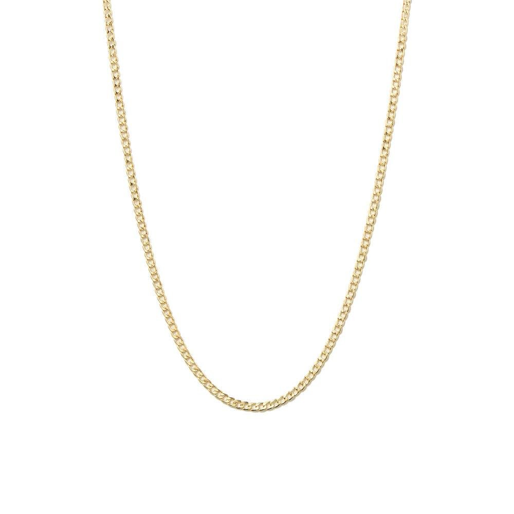 925 Sterling Silver 3.5MM Flat Curb Chain Necklace