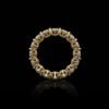 Gold-plated sterling silver ring with polished channel setting