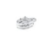 Sterling silver lock ring with thick gold plating