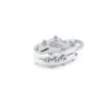 925 Sterling Silver ring with thick gold plating and lock design