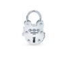 Minimal 925 sterling silver lock pendant with 35MM measurement