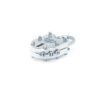 Sterling silver lock ring with a simple profile