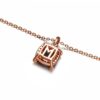 925 Sterling Silver 3CT. Cushion Cut Alexandrite Diamond Pave Pendant - Image 2