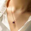 925 Sterling Silver 3CT. Cushion Cut Alexandrite Diamond Pave Pendant - Image 5