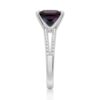 925 Sterling Silver 3CT. Princess Cut Alexandrite Diamond Engagement Ring Split Band - Image 3