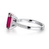 Sterling silver ring with thick gold plating and prong setting