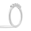 925 Sterling Silver 3MM 5 Stone Shared Prong Diamond Anniversary Band - Image 4