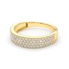 925 Sterling Silver 4 Row Micro Pave Half Eternity Diamond Wedding Band - Image 3