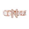 925 sterling silver ring with custom initial design