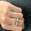 Sterling silver ring with premium CZ diamond detailing
