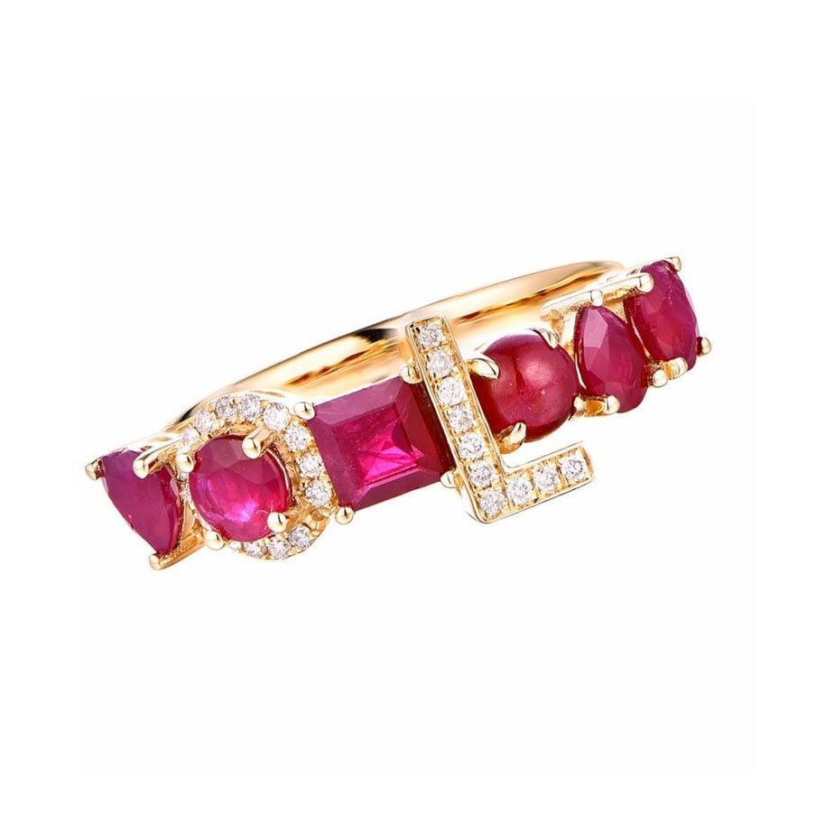925 Sterling Silver 4MM Liami Bebe Custom Ring Precious Stones