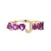 925 sterling silver custom ring with initial detail