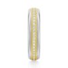 925 Sterling Silver 5.1MM Rotatable Two Tone Round Diamond Men Eternity Wedding Band - Image 3