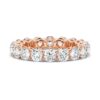 925 Sterling Silver 5.4CT. Shared Prong Round Diamond Eternity Band - Image 3