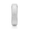 925 Sterling Silver 5.7MM Satin Finish Emerald Cut Diamond Men Wedding Band - Image 3