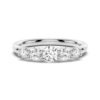Sterling silver anniversary band with five round stones